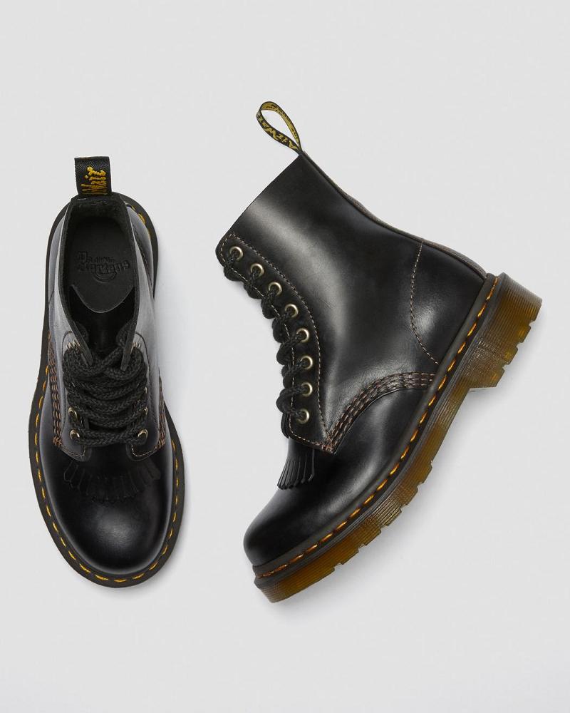 Botines Dr Martens 1460 Pascal Abruzzo Cuero Mujer Negros | MX 8TCE